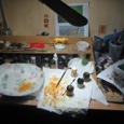 Alors ce soir, comme j&rsquo;entame un nouveau projet de peinture, j&rsquo;ai un peu rangé l&rsquo;atelier. Me voilà donc repartit sur une peinture animalière !